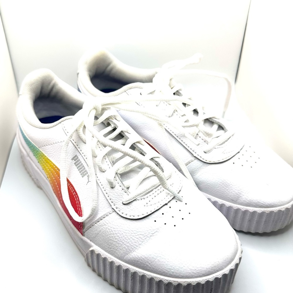 Puma Women’s Carina Rainbow Sneakers 🌈 - Picture 2 of 6